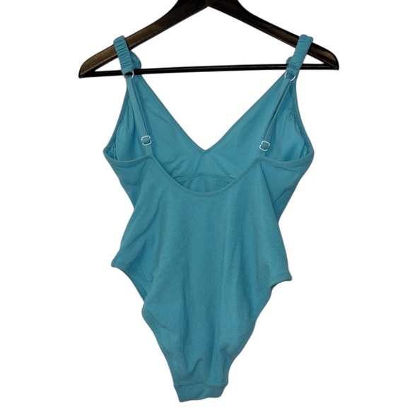 NWOT Sanctuary High-Leg One-Piece Swimsuit in Blue Curacao Size Medium - Picture 2 of 3